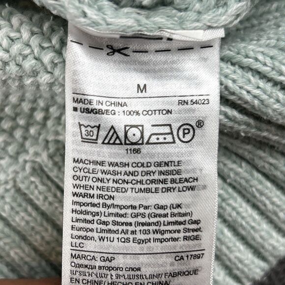 Lot of 2 Abercrombie Ribbed Sweater Womens M & Gap Cable Knit Sweater Womens M - Picture 6 of 14